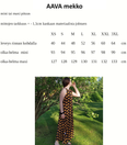 AAVA mekko YÖPÖLLÖT XS-3XL midi ja maxi pituus, taskuilla/ilman taskuja