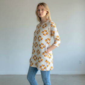 AAVA tunika HILLAKRANSSI XS-3XL 3 hihanpituutta taskuilla/ilman taskuja