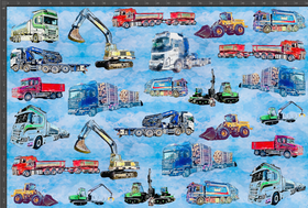 trikoo TYÖHOMMISSA, leveys n. 175cm