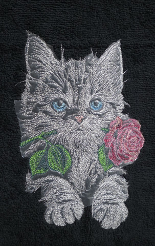 Kitty Love Rose - TiXu's BlinG Towel Collection