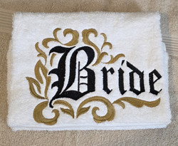 Bride & Groom Damask käsipyyhesetti - TiXu's BlinG Towel Collection