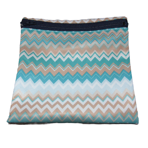 Royalkestot minipussi vetoketjulla 15x15 cm Chevron