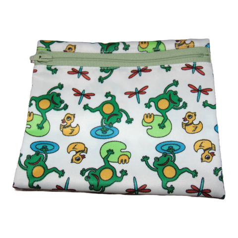 Royalkestot minipussi vetoketjulla 14x16 cm Froggy