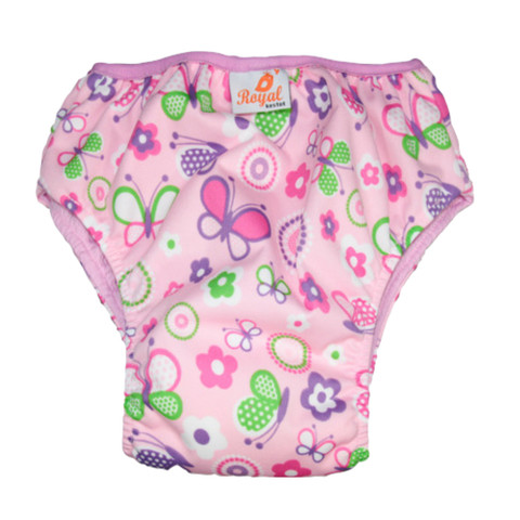 XL 15+ kg Royalkestot kuivaksiopetteluhousut Perhonen vaaleanpunainen coolmaxilla