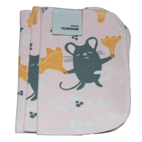 Kestoarkki, nenäliina 3 kpl setti trikoo Hiiruli vpun