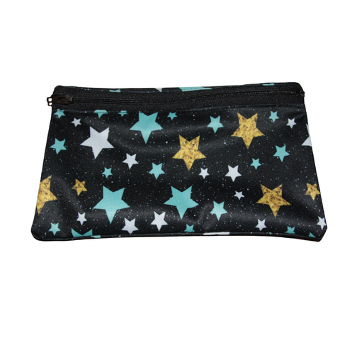 Vetoketjullinen pikkutasku Tähti musta 19,5x12cm