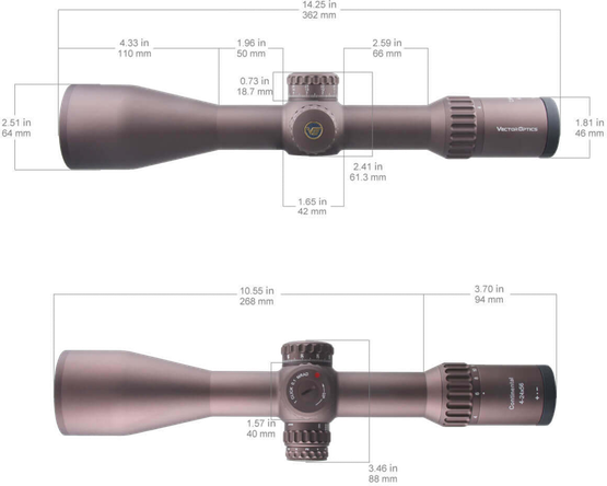 Vector Optics Continental x6 4-24x56 Coyote FDE HD FFP Scope