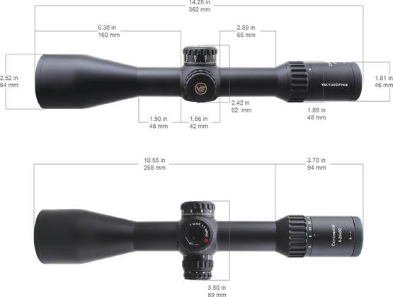 Vector Optics Continental x6 4-24x56 VEC-MBR HD FFP Scope