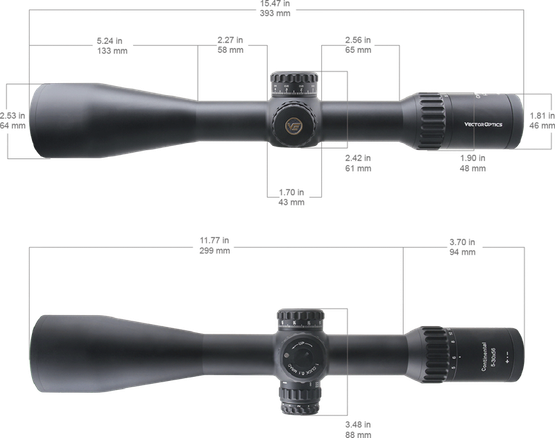 Vector Optics Continental x6 5-30x56 VEC-MBR HD FFP Scope