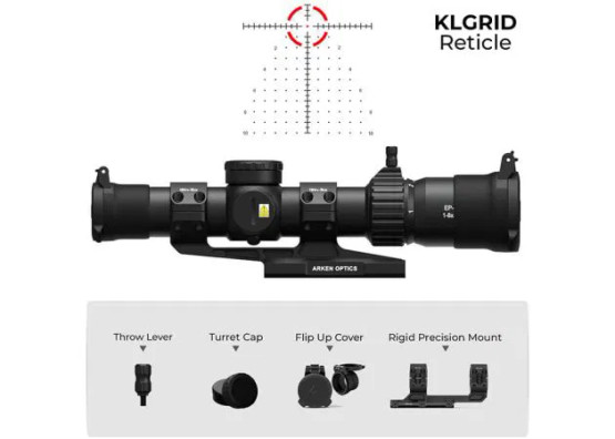 Arken EP-8 1-8x28 KLGRID MIL Rifle Scope