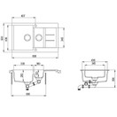 KIWI komposiittiallas 800x495mm 1,5 altainen harmaa.