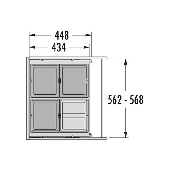 Jätelajitteluvaunu Cargo 600