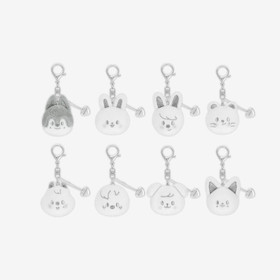 STRAY KIDS - DOMINATE : CELEBRATE - SKZOO FACE KEYRING SILVER VER
