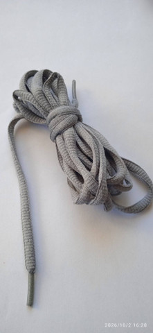 Kengännauhat,  Harmaa, pyöreä 5 mm  130 cm