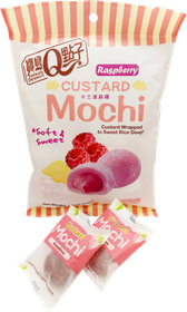 Raspberry Custard Mochi valkosuklaalla