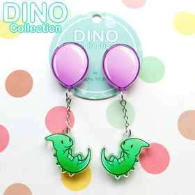 Niramuchu - Dino Balloon Violet - Korvakorut