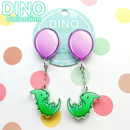 Niramuchu - Dino Balloon Violet - Korvakorut