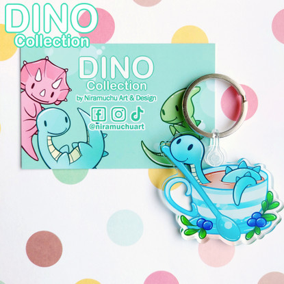 Dino Tea Party Blueberry Avaimenperä