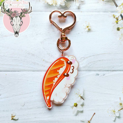 Niramuchu Feat Manga Cafe® Happy Sushi Sake Avaimenperä