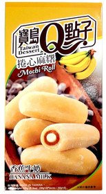 Banana Milk Mochi Roll