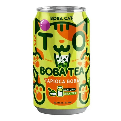 Boba Cat Tapioka Boba - Matcha Milk Tea Kuplatee