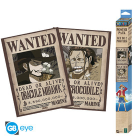 One Piece - Wanted Mihawk & Crocodile - julistesetti 