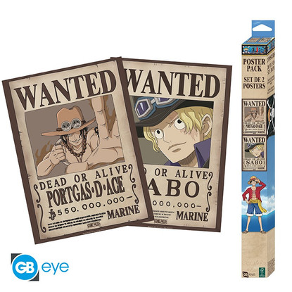 One Piece - Wanted Sabo & Ace - julistesetti 