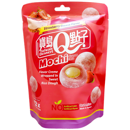 Q Tasty Mochi - Strawberry Cheese