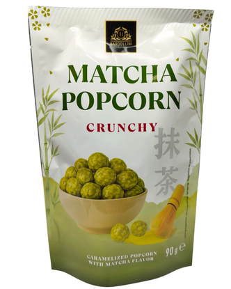 Karamellisoitu Matcha Popcorn