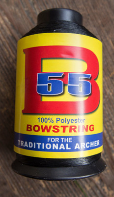 Dacron (B55) -jännemateriaali, 1/4 lbs rulla, musta