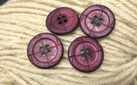 Tummanpunainen kuvionappi