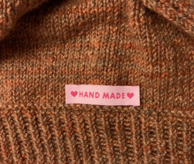 Pink ”Hand Made” 10pc/pack