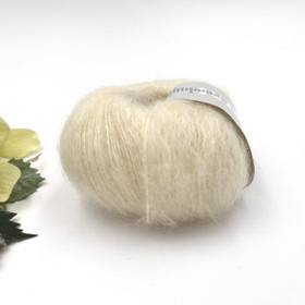 Mohair Luxe Luonnonvalkoinen