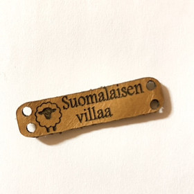 Leather stamp Suomalaisen lampaan villaa