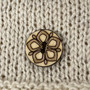 Flower2 wooden button