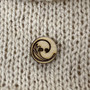 Leaf wooden button