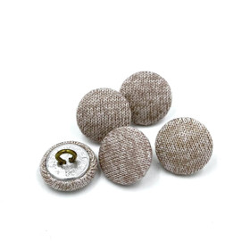 Kangaspäällysteinen kantanappi Beige