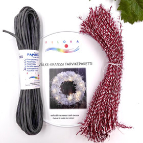 Glimmer wreath kit Darkgray-red