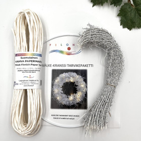 Glimmer wreath kit White-Silver
