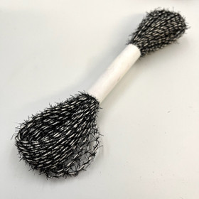 Glitter fluffy paperyarn miniskein Black