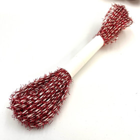 Glitter fluffy paperyarn miniskein Cranberry