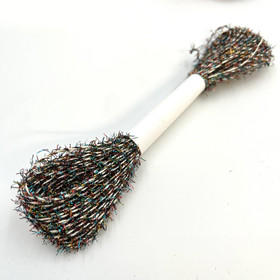 Glitter fluffy paperyarn miniskein Northern Lights