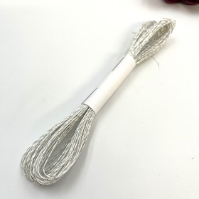 Glitter paperyarn miniskein Silver