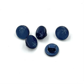 Tummansininen tähtikuvio kantanappi