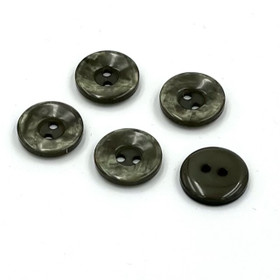 Tummanvihreä helmiäis muovinappi 