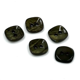 Tummanvihreä neliö muovinappi 