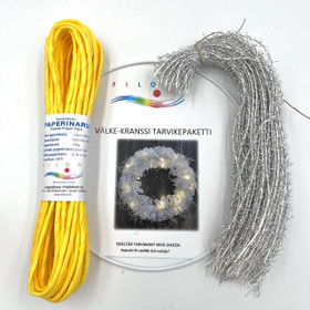 Glimmer wreath kit Yellow-Silver