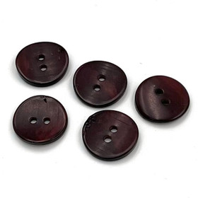 Tummanpunainen puolikupera nappi 