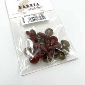 Brown teddybear eyes 12mm