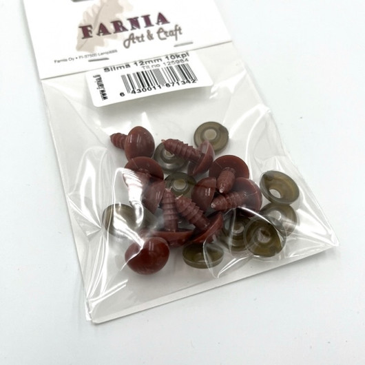 Ruskea nallensilmä 12mm